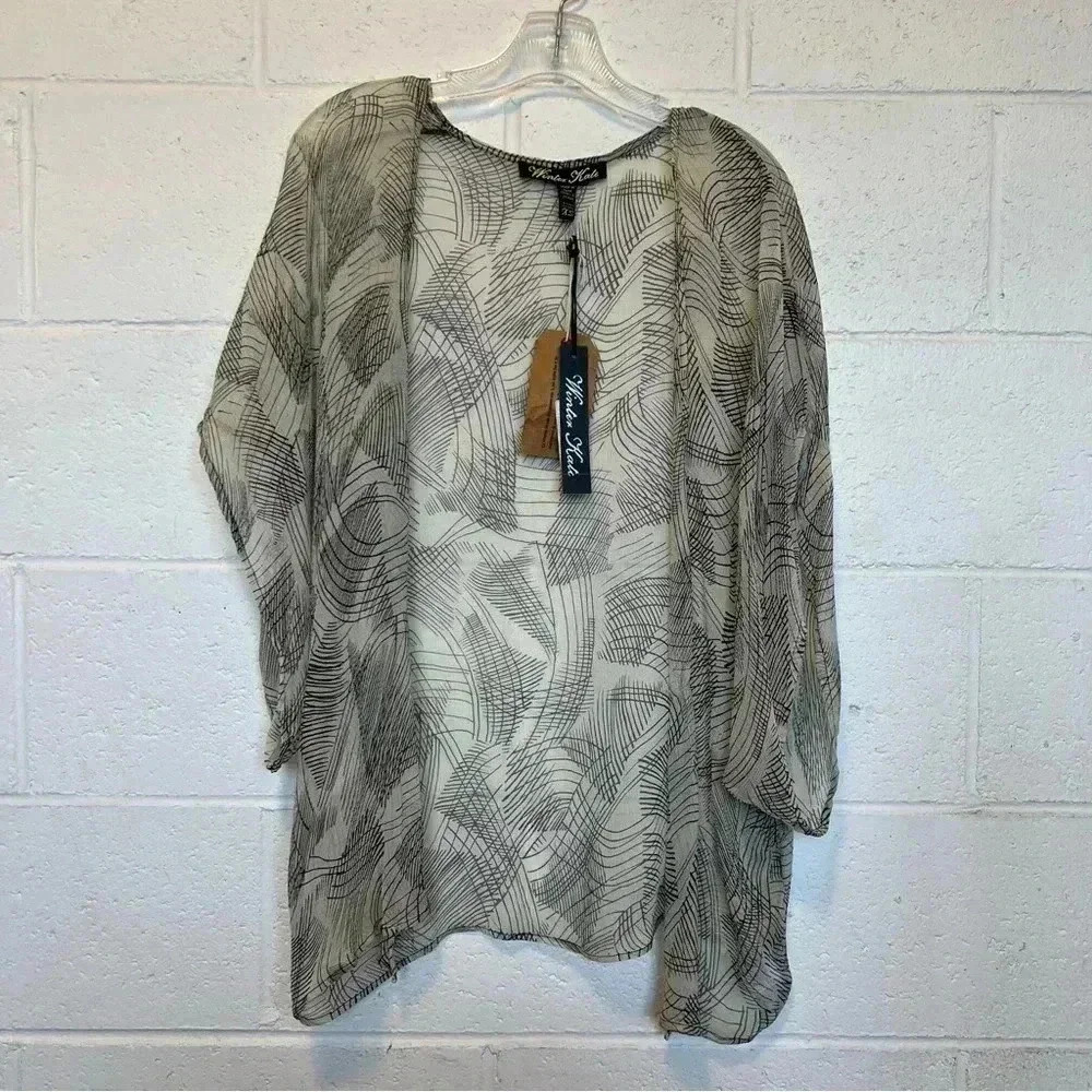 Winter Kate Ginger Silk Chiffon Kimono-Size XS-NWT